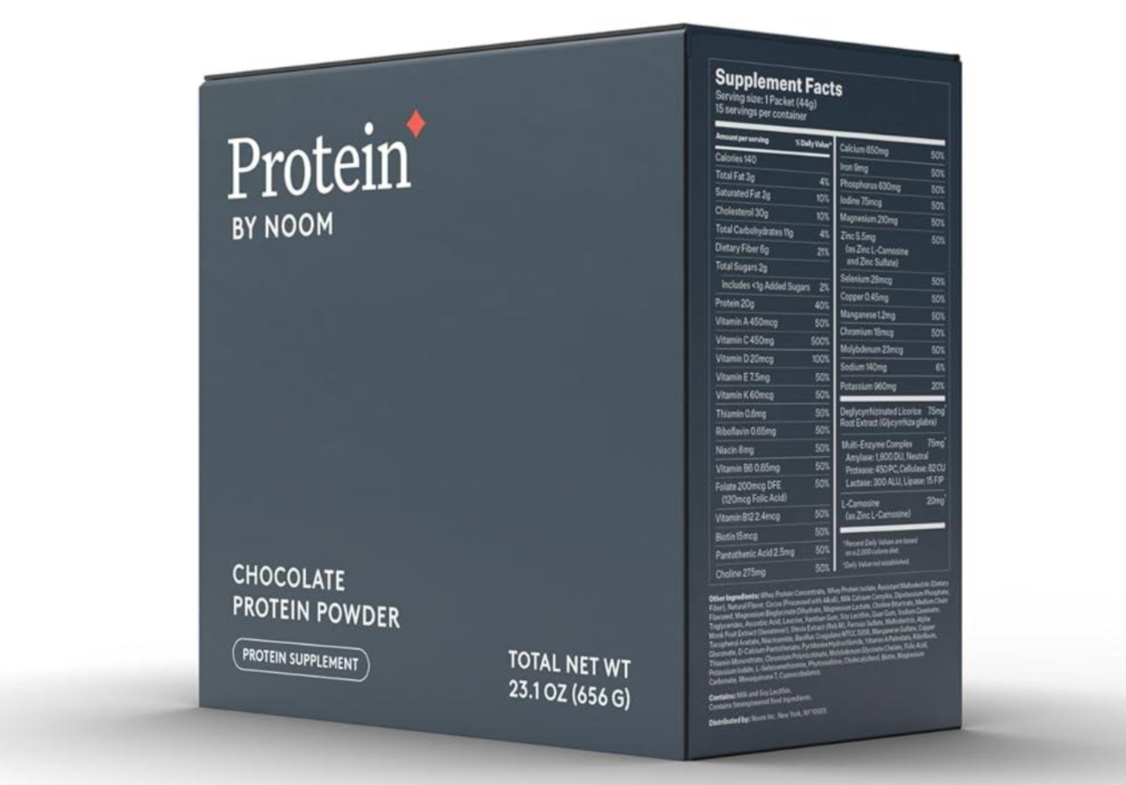 NOOM Chocolate Protein Powder 15 Packets Each (75 Total) Exp 12/25