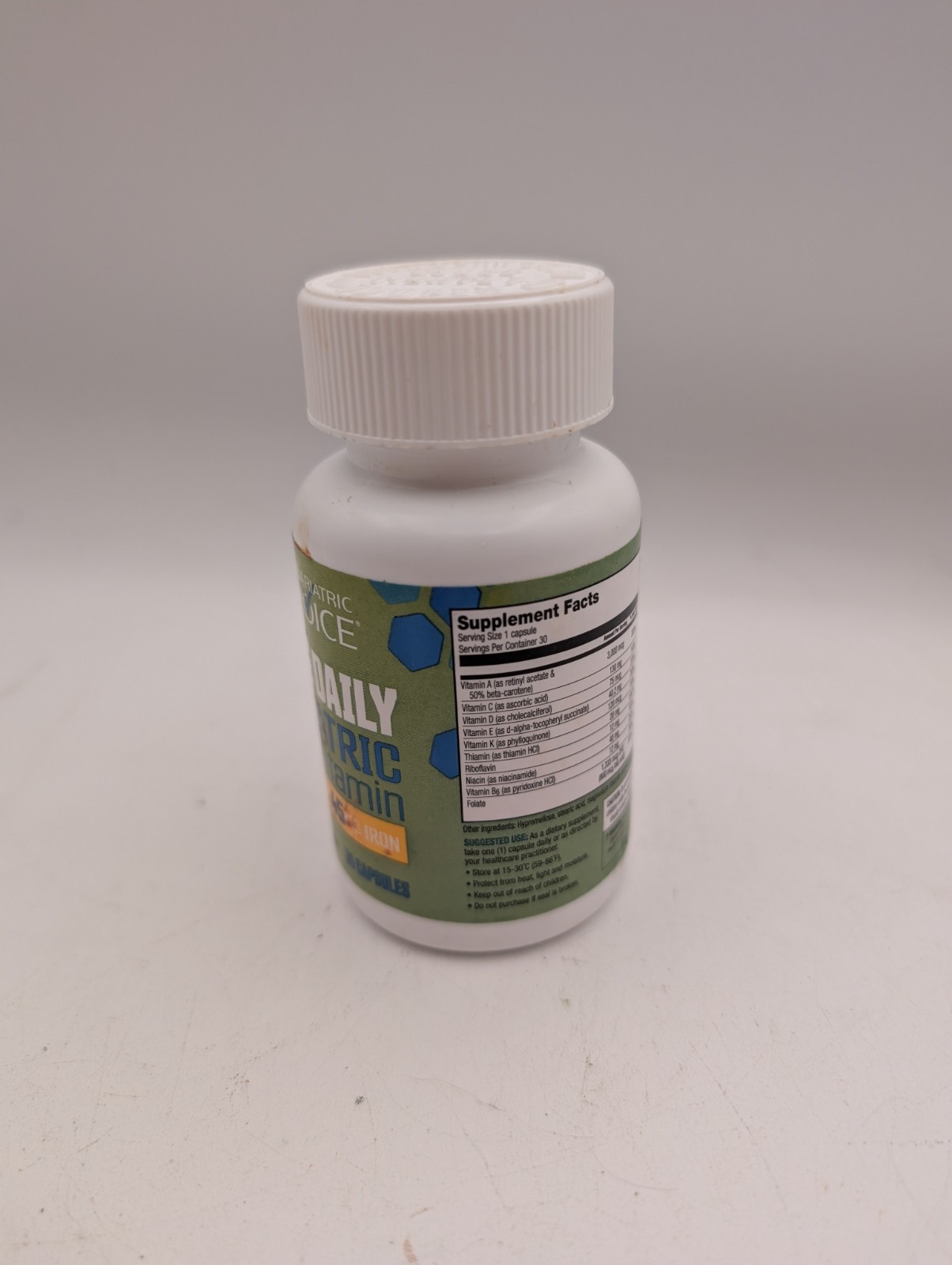 Easy to Digest Bariatric Multivitamin Supplement w/ 45mg Iron (30 Caps)