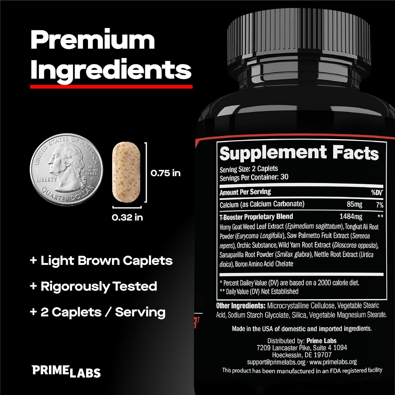 [32x WHOLESALE Lot] Prime Labs Men’s Testosterone Booster 60 Caps 04/28 RESELL