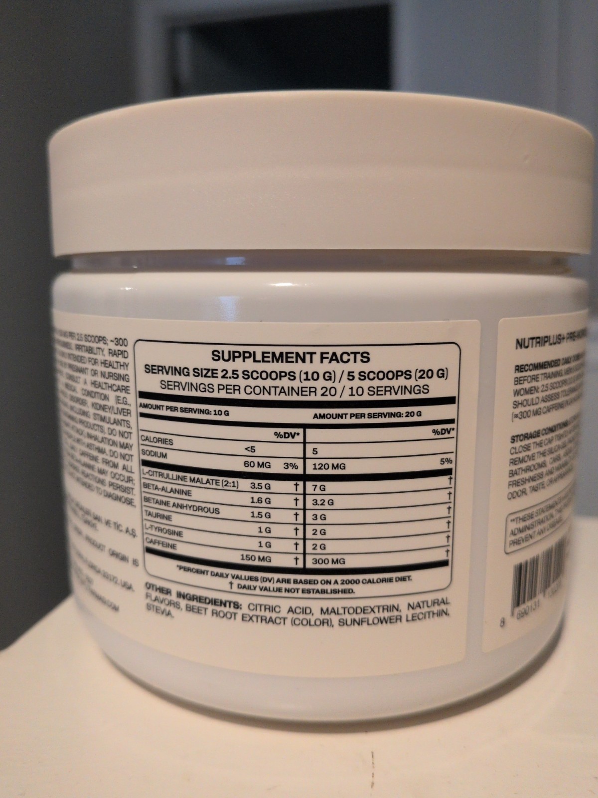 Nutriplus Pre-Workout Tropical Mix Naturally Flavored Net Wt. 200 G (7.1 Oz)