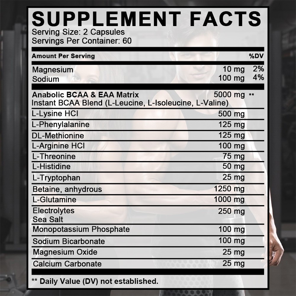 BCAA, Muscle Growth & Booster, Pre-Workout 30 To 120 Servings Energy Focus