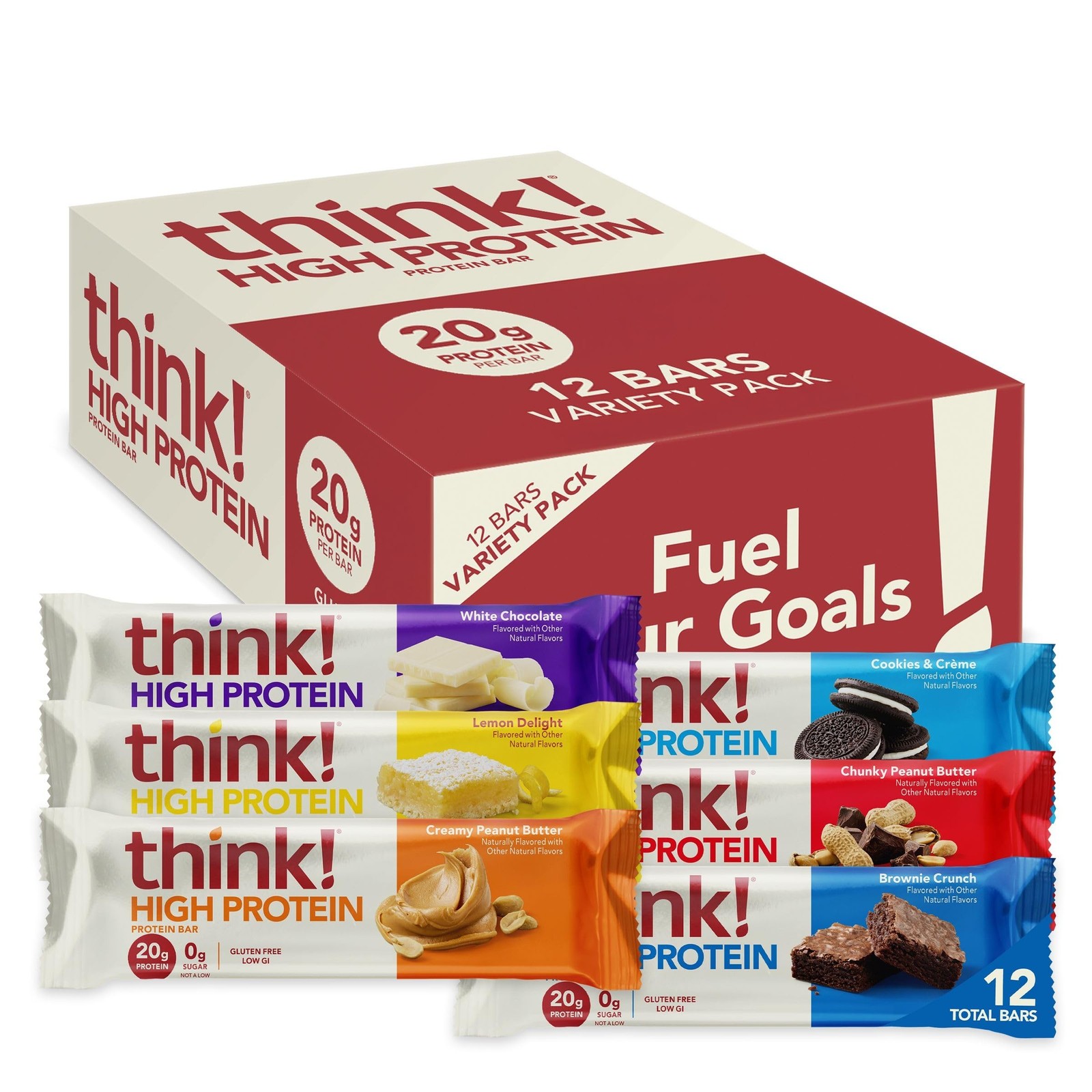 think! Protein Bars, High Protein Snacks, Gluten Free, Kosher Friendly,Variet…