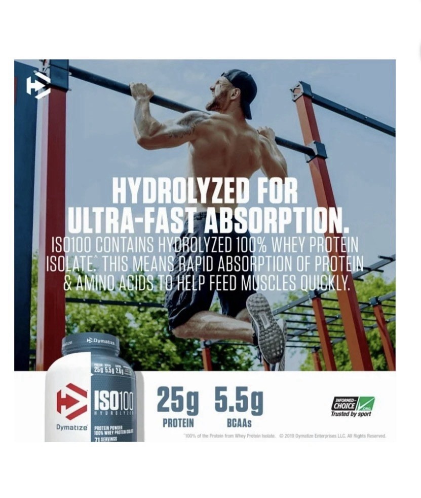 Dymatize ISO100 Hydrolyzed Whey Gourmet Vanilla 20 Servings
