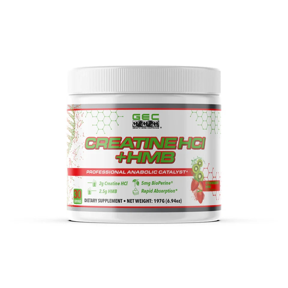 GEC Creatine HCl + HMB plus Bioperine Lean Muscle 30 Servings 6 Flavors New