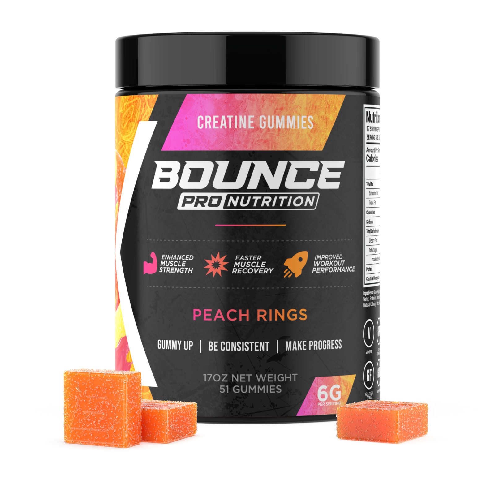 Creatine Gummies – Peach Rings