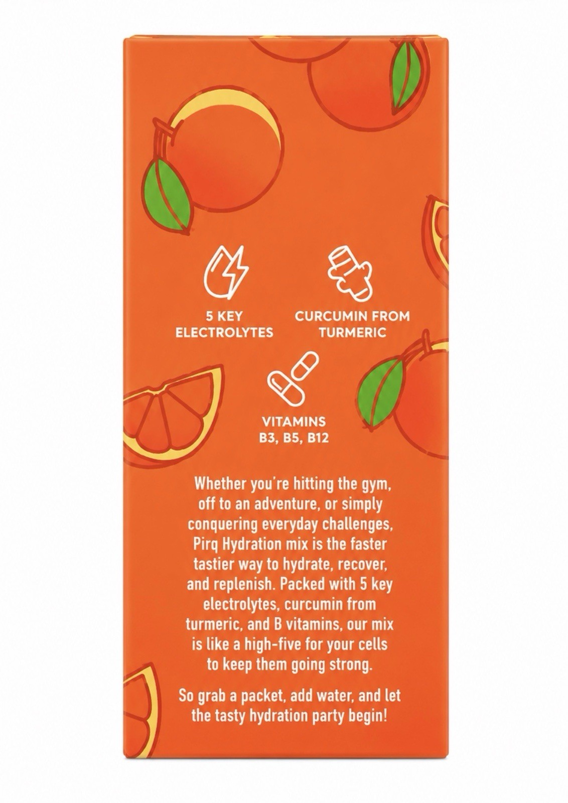 Pirq Hydration Electrolyte Powder + Curcumin, Orange, 10ct 2.1oz 09/2027