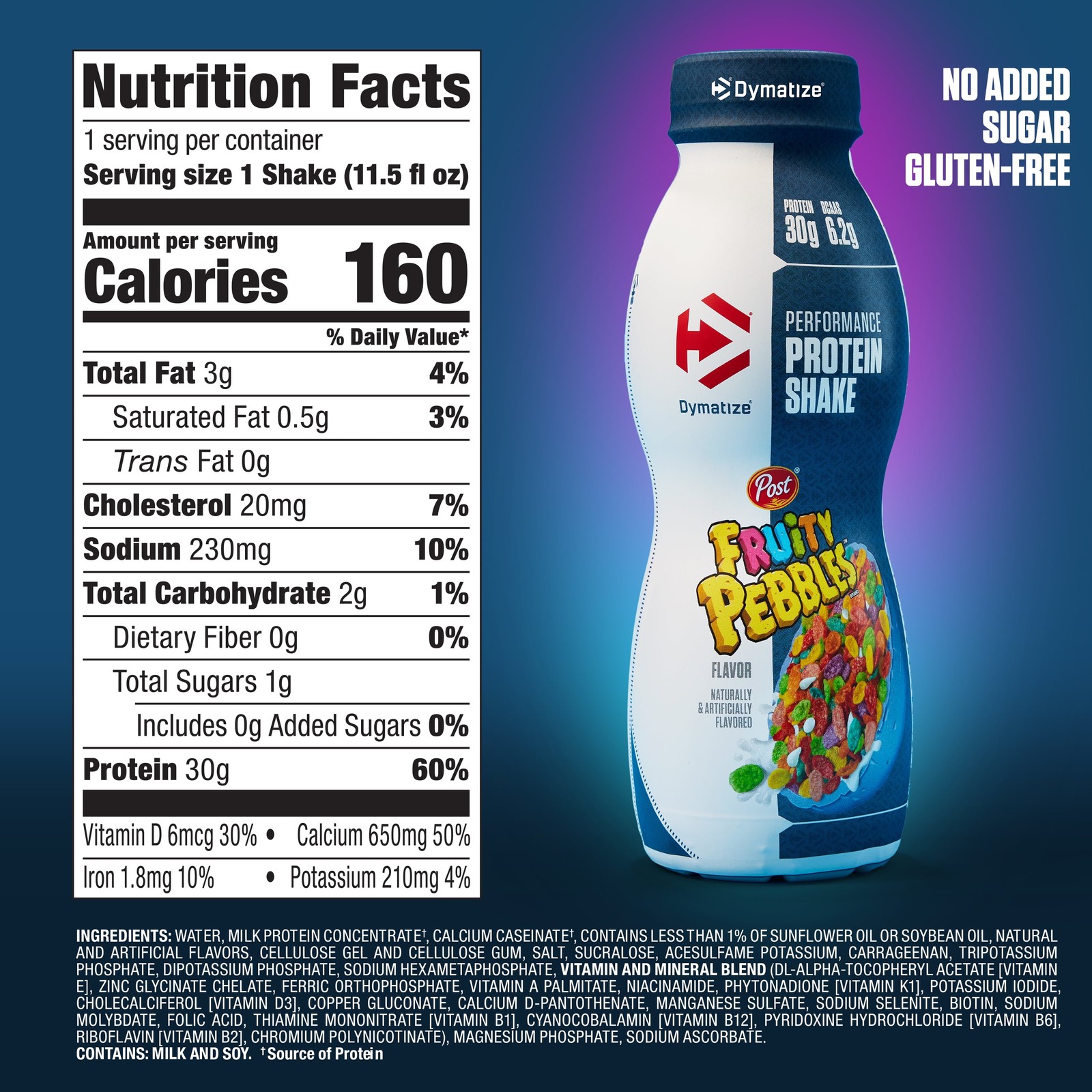 Dymatize Performance Protein Shake, Fruity Pebbles, 30g Protein, 12 Count