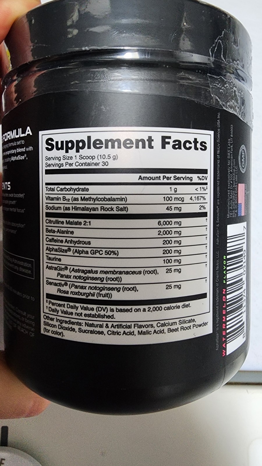 New BUCKED UP Pre-Workout, 11.1 Oz Watermelon Powder