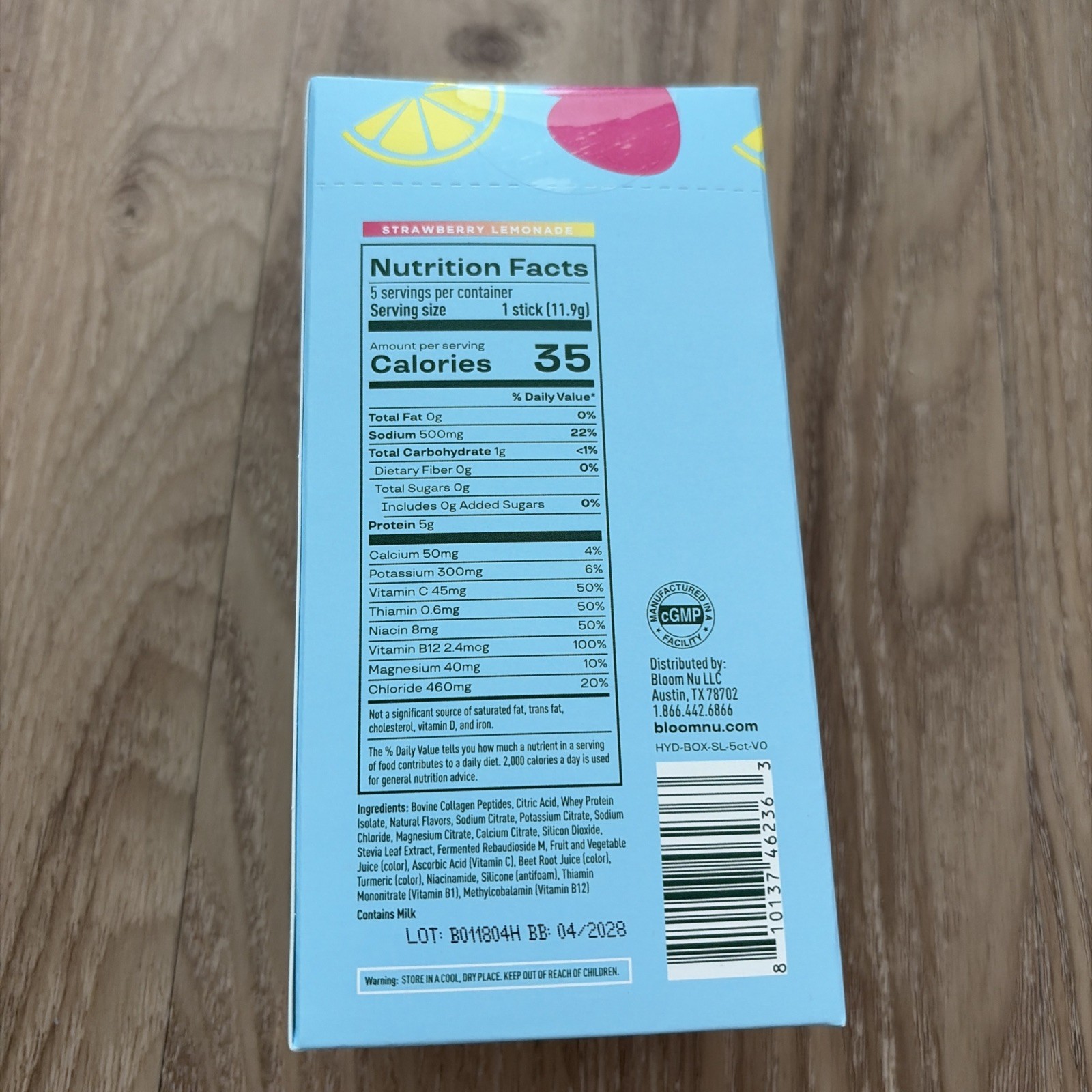 Bloom Daily Hydration Strawberry Lemonade Exp 4/28