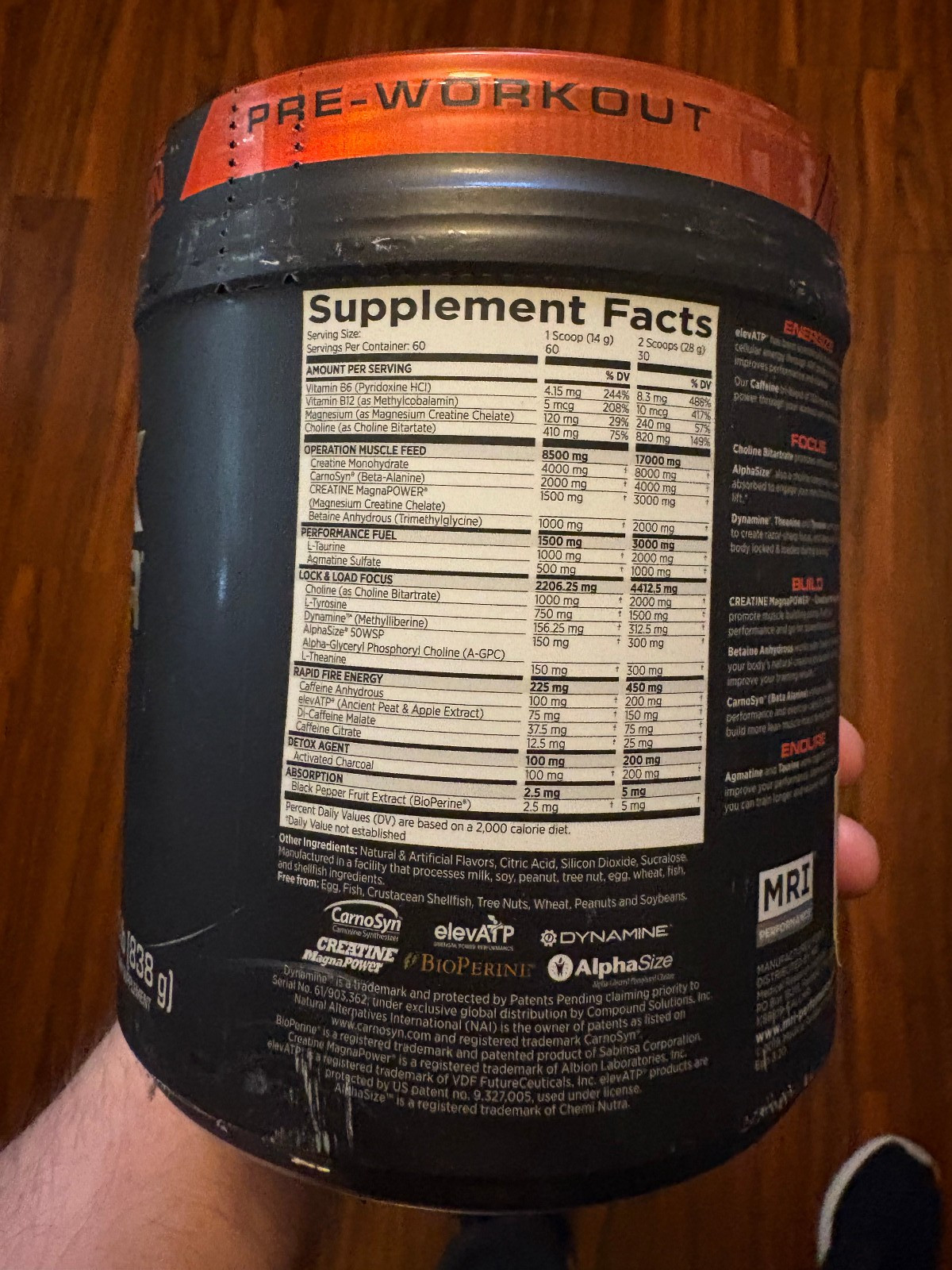 MRI NO2 Black Powder Cherry Bomb 60 Servings