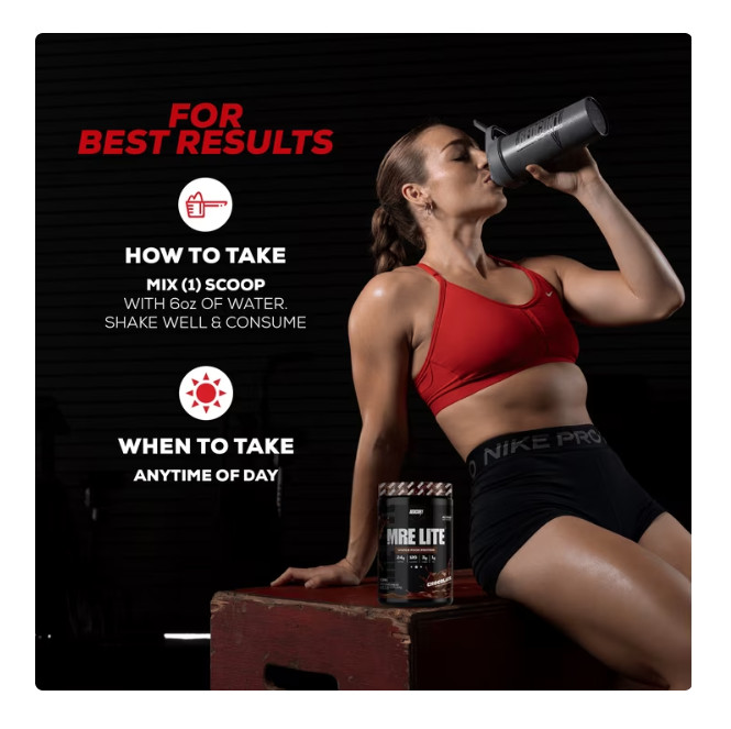 REDCON1 MRE Lite Whole Food Protein Powder, Vanilla Milkshake, Whey & Lactose Fr