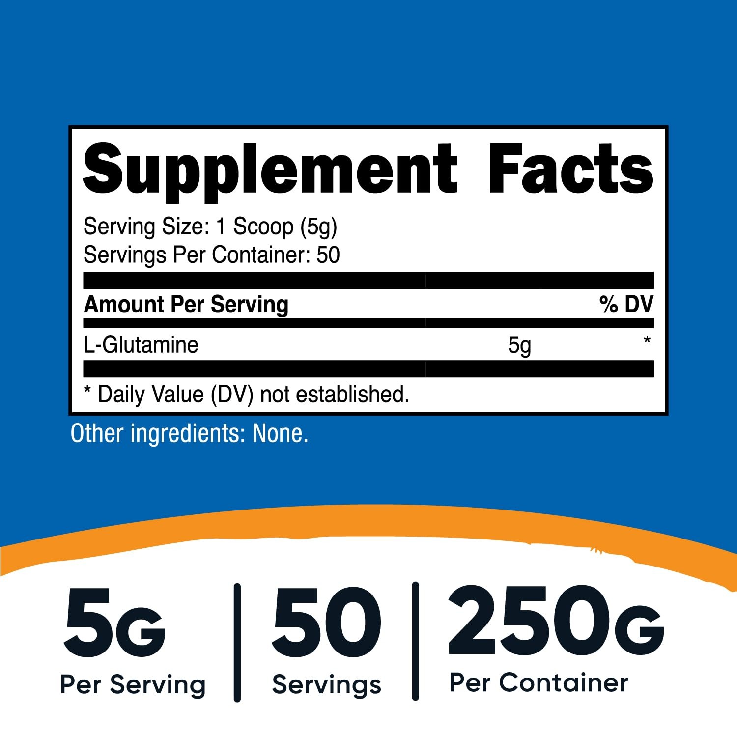 Nutricost L-Glutamine Powder 250 Grams – 50 Servings, Non-GMO, Gluten Free