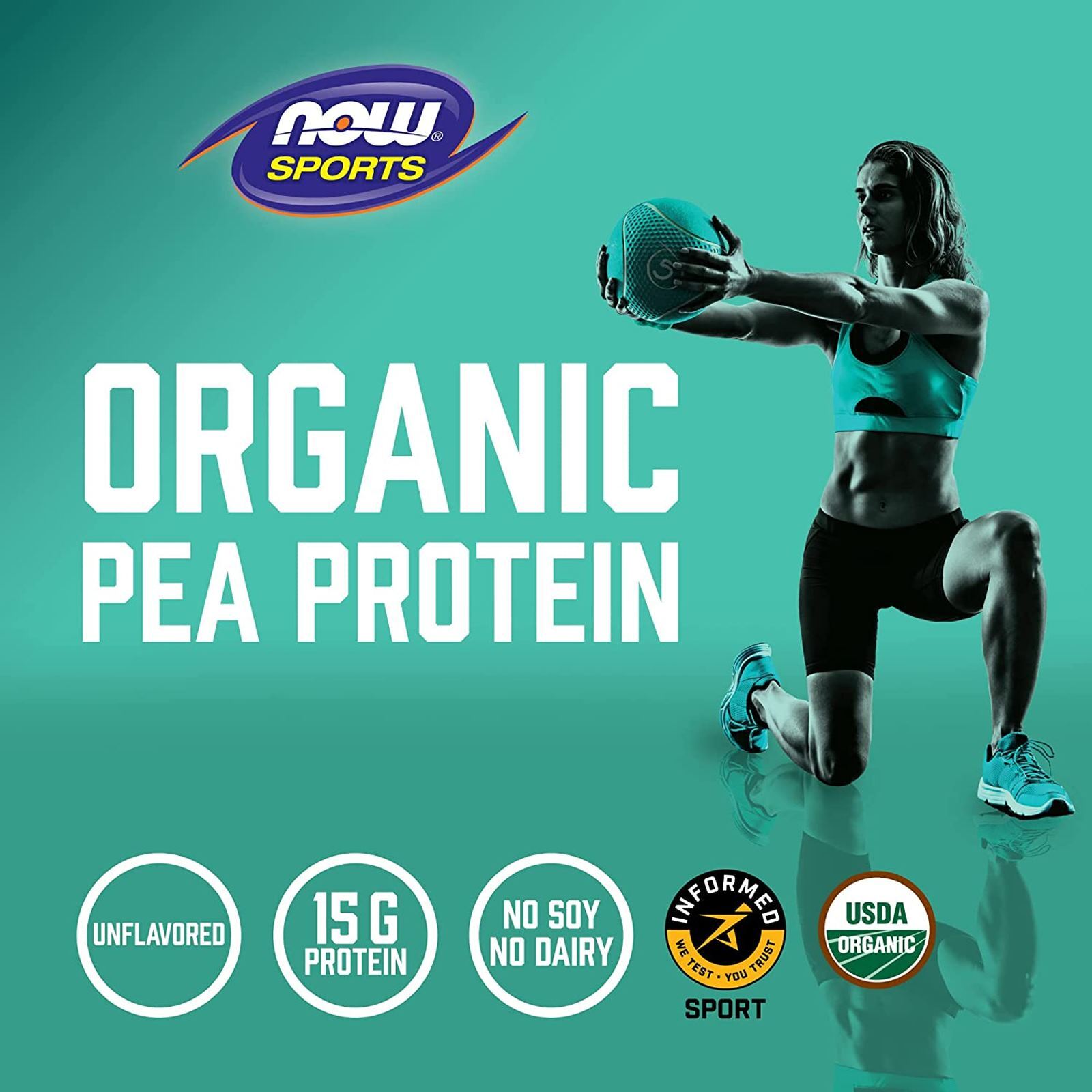 NOW FOODS Pea Protein Organic Powder 1.5 lbs.