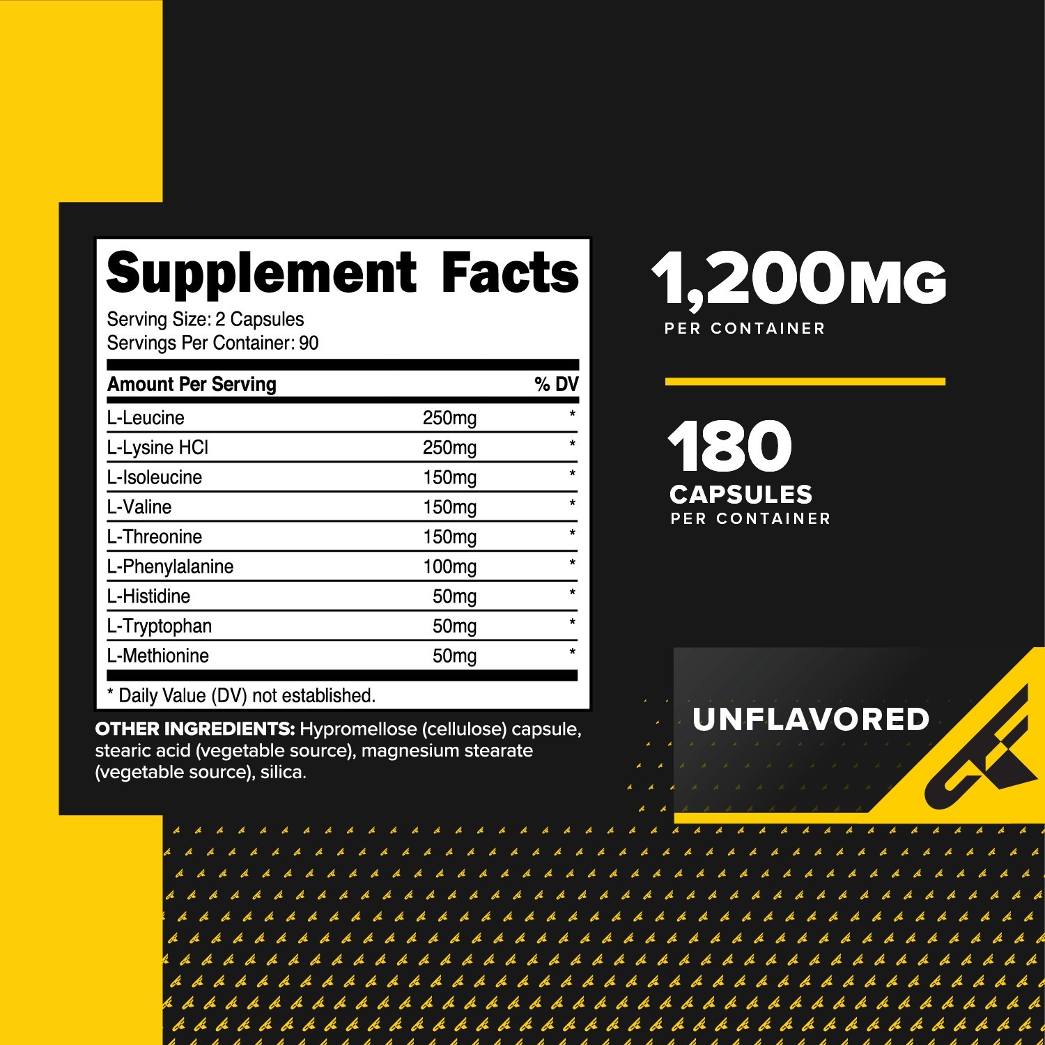 PrimaForce EAA Capsules 1200mg, 180 Capsules, 90 Servings – Essential Amino Acid
