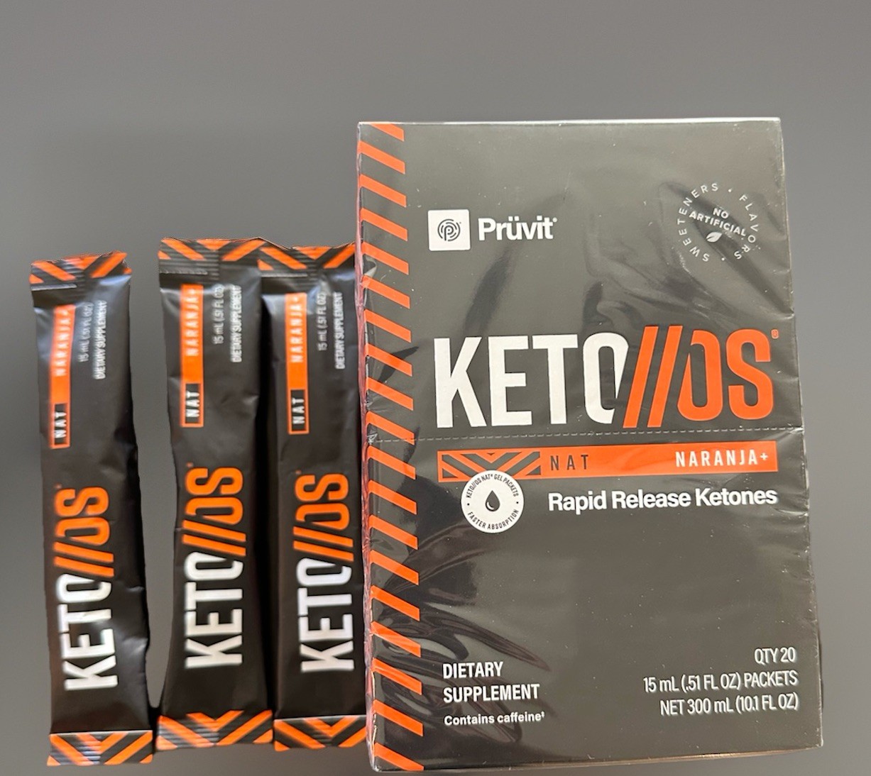 🔥Pruvit Keto OS NAT NARANJA + Orange RAPID RELEASE KETONES 20 pk Charged 🍊 NEW