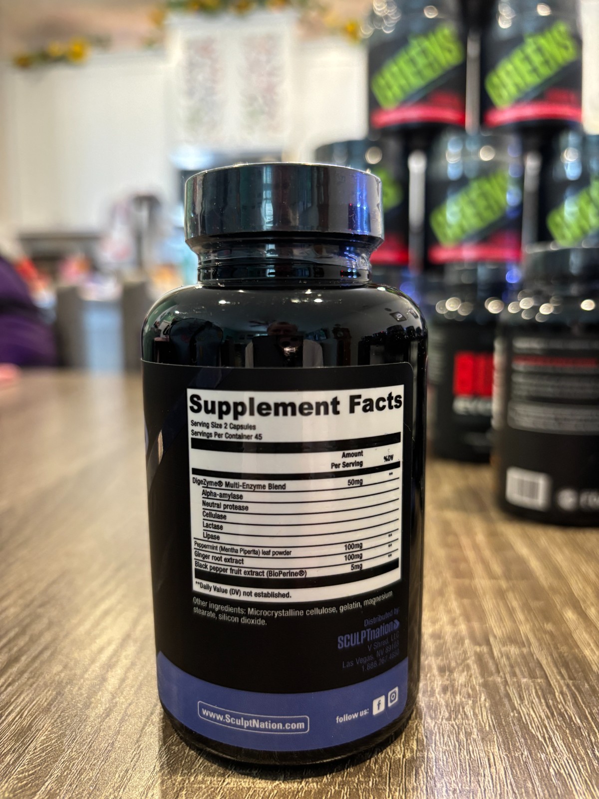 SCULPTnation Digestive Enzymes Sealed Bottle