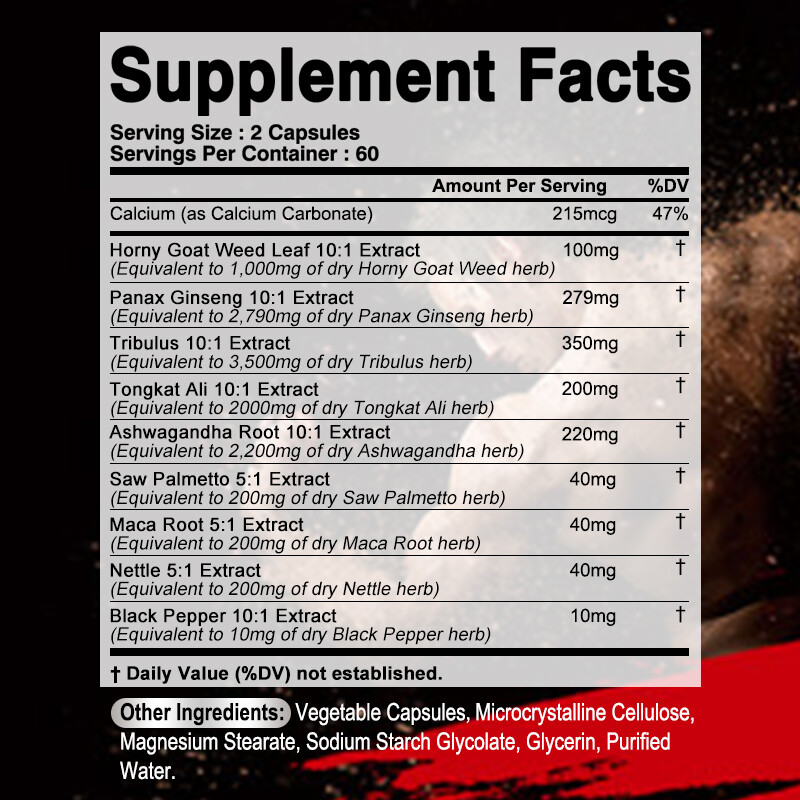 Nitric Oxide & Ultra Testosterone 240 Capsules, Testosterone Booster, ED Support