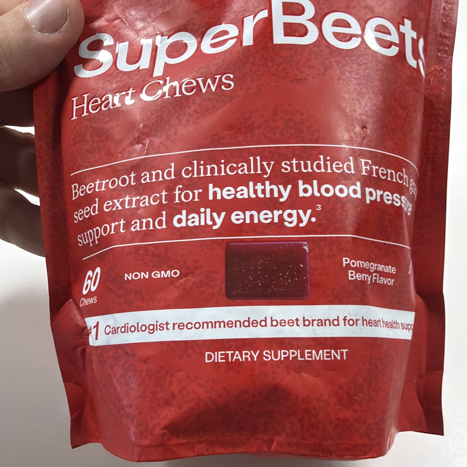 HumanN SUPER BEETS Heart Chews 60 Count New & Sealed! EXP 06/2027