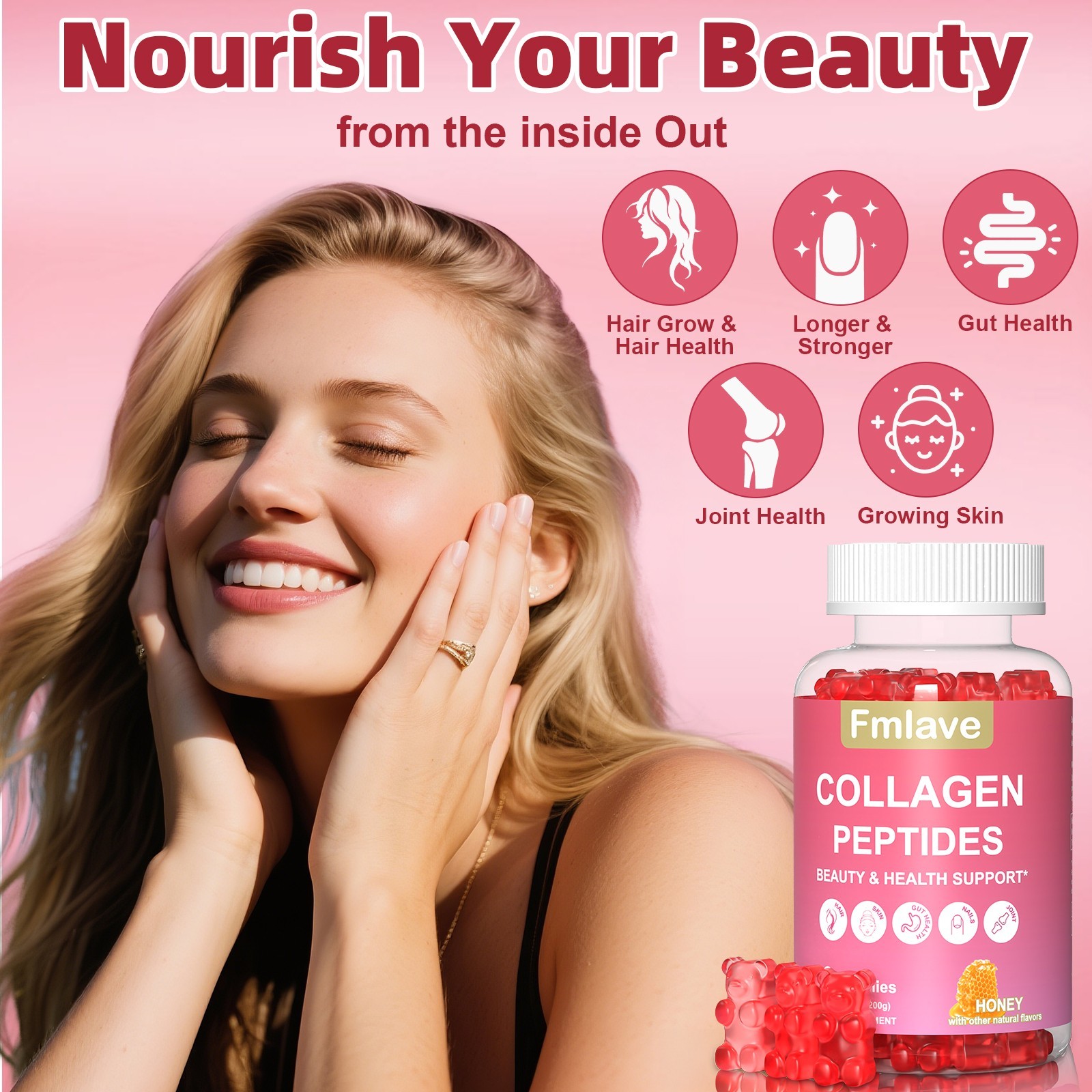 Creatine Monohydrate Powder for Women 60 Servings with Collagen Glute Builder