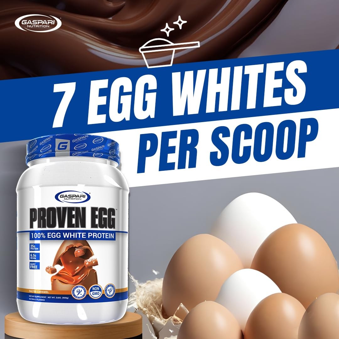 Gaspari Nutrition Proven Egg, 100% Egg White Powder, 25g 2 Pound (Pack of 1)