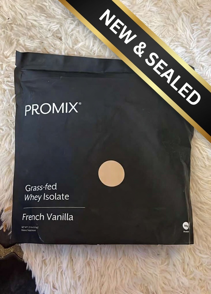 Promix Grass-Fed Whey Isolate Protein Powder French Vanilla 2.5lb – 30g Protein