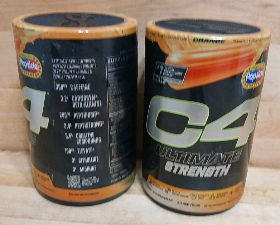 1CT: C4 ULTIMATE STTENGTH Pre-Workout Frozen ORANGE MUSCLE STRENGTH BOOST 1.2LB
