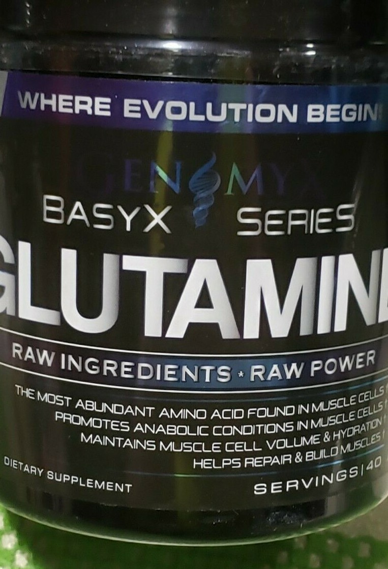 GENOMYX – Glutamine – Raw Ingredients & Power – 40 Servings – Exp 4/2025