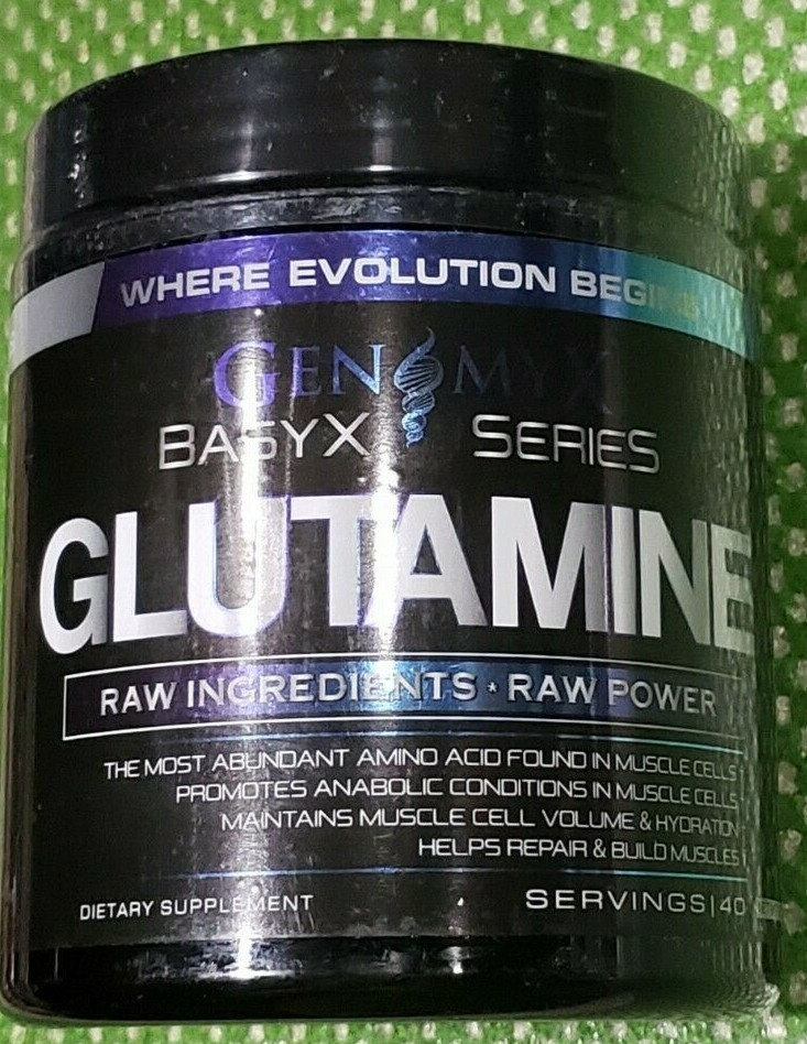 GENOMYX – Glutamine – Raw Ingredients & Power – 40 Servings – Exp 4/2025