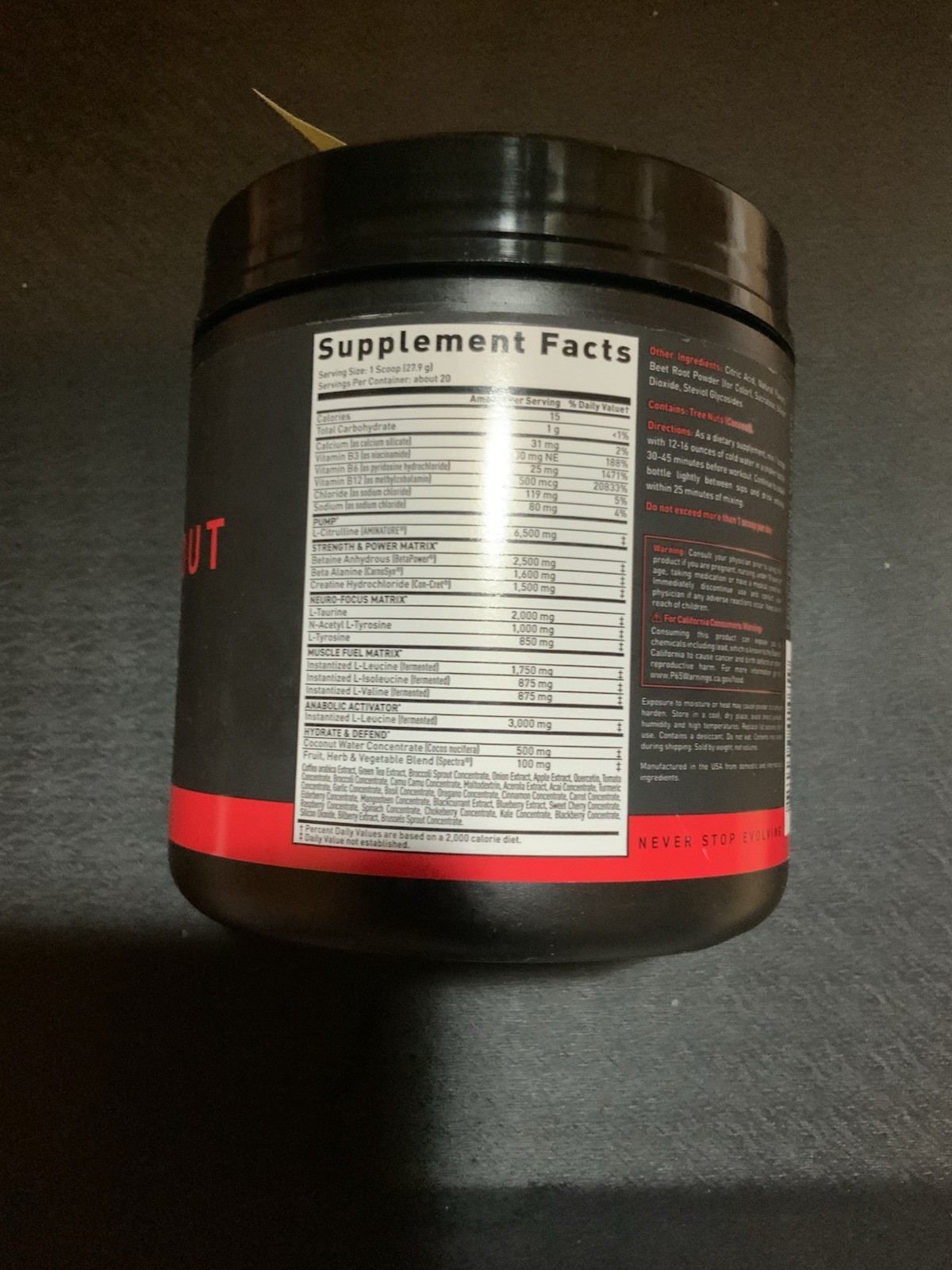 KAGED Pre-Workout Stim- Free Fruit Punch 1.23 lb (558g) SEALED New Exp 02/2027
