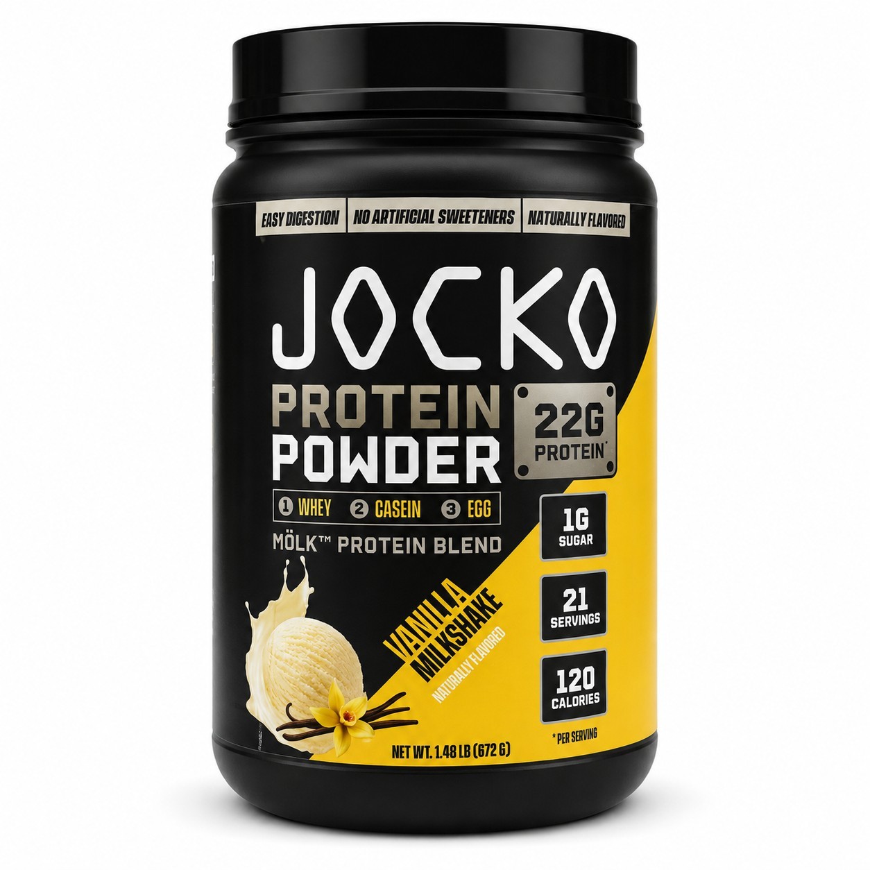 Jocko – Mölk Vanilla Milkshake Protein Powder – 21 Servings 1.48lb (12/27)