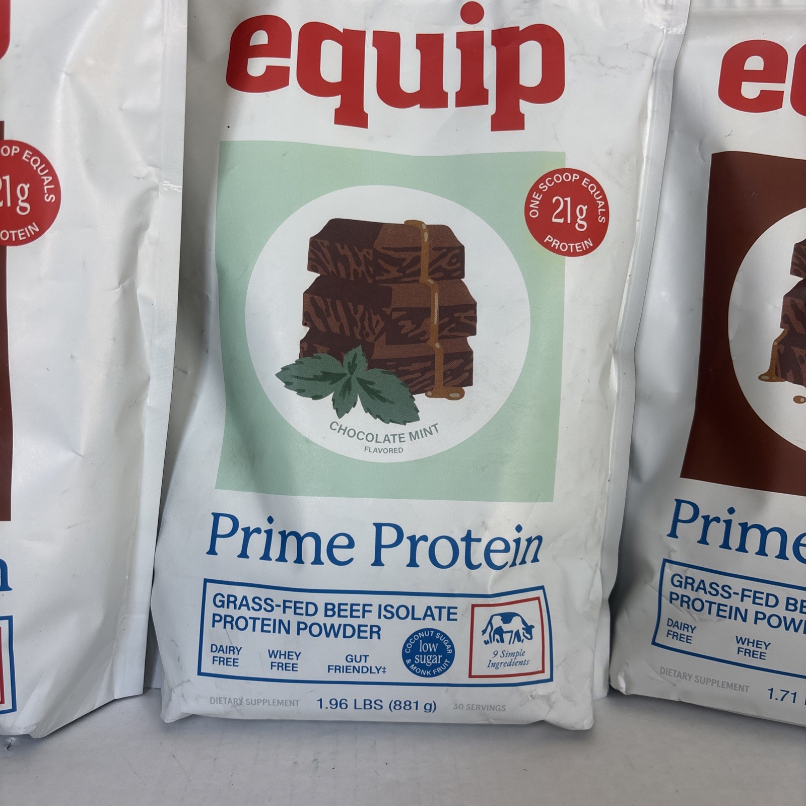 Equip Prime Protein Grass-Fed Beef Isolate Chocolate Mint 1.96 Lbs exp 2028 lot