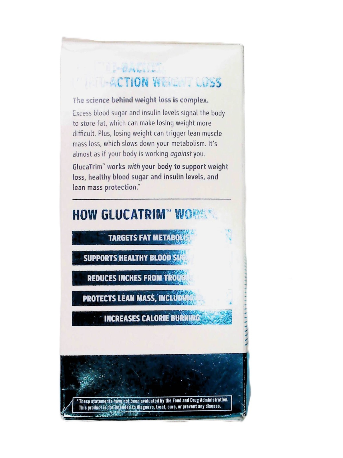 GNC GLUCATRIM PROVEN WEIGHT LOSS BLOOD GLUCOSE SUPPORT 120 CAPS BRAND NEW 02/27