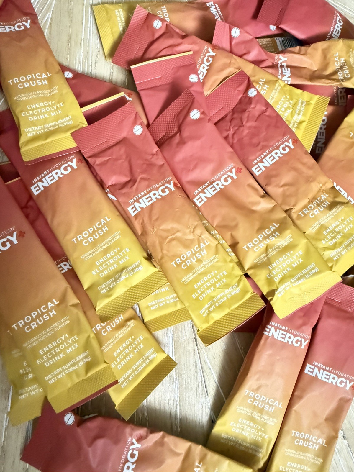Instant Hydration + ENERGY Electrolyte Drink Mix – TROPICAL CRUSH 50 Packets