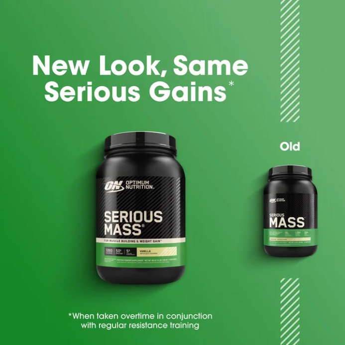 Optimum Nutrition Serious Mass Weight Gainer, Vanilla, 3 lb
