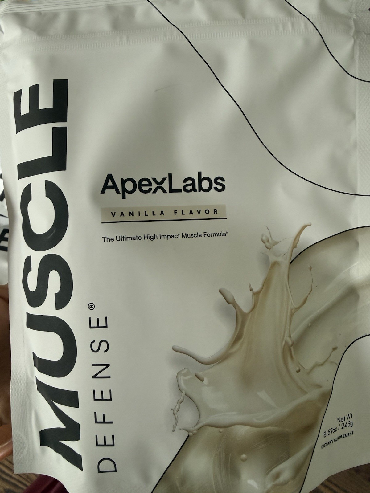 ApexLabs Muscle Defense Vanilla Hydrolyzed High Protein Powder 8.57 oz