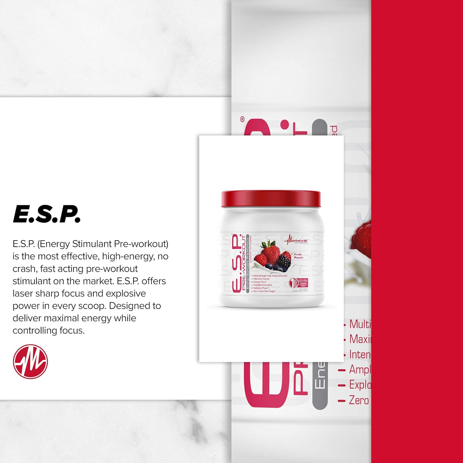 Metabolic Nutrition | ESP – Stimulating Pre Workout, Pre Intra Workout Supplemen