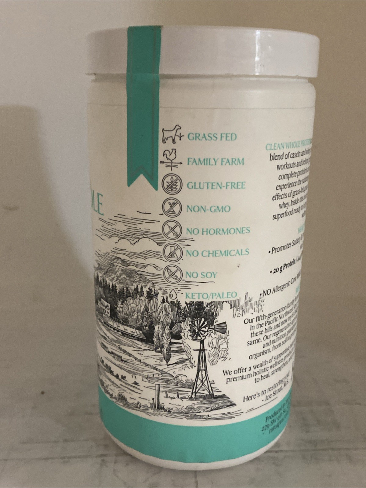 MT. CAPRA Clean Whole Protein, Unsweetened, 14.1 oz (400 g) 8/26