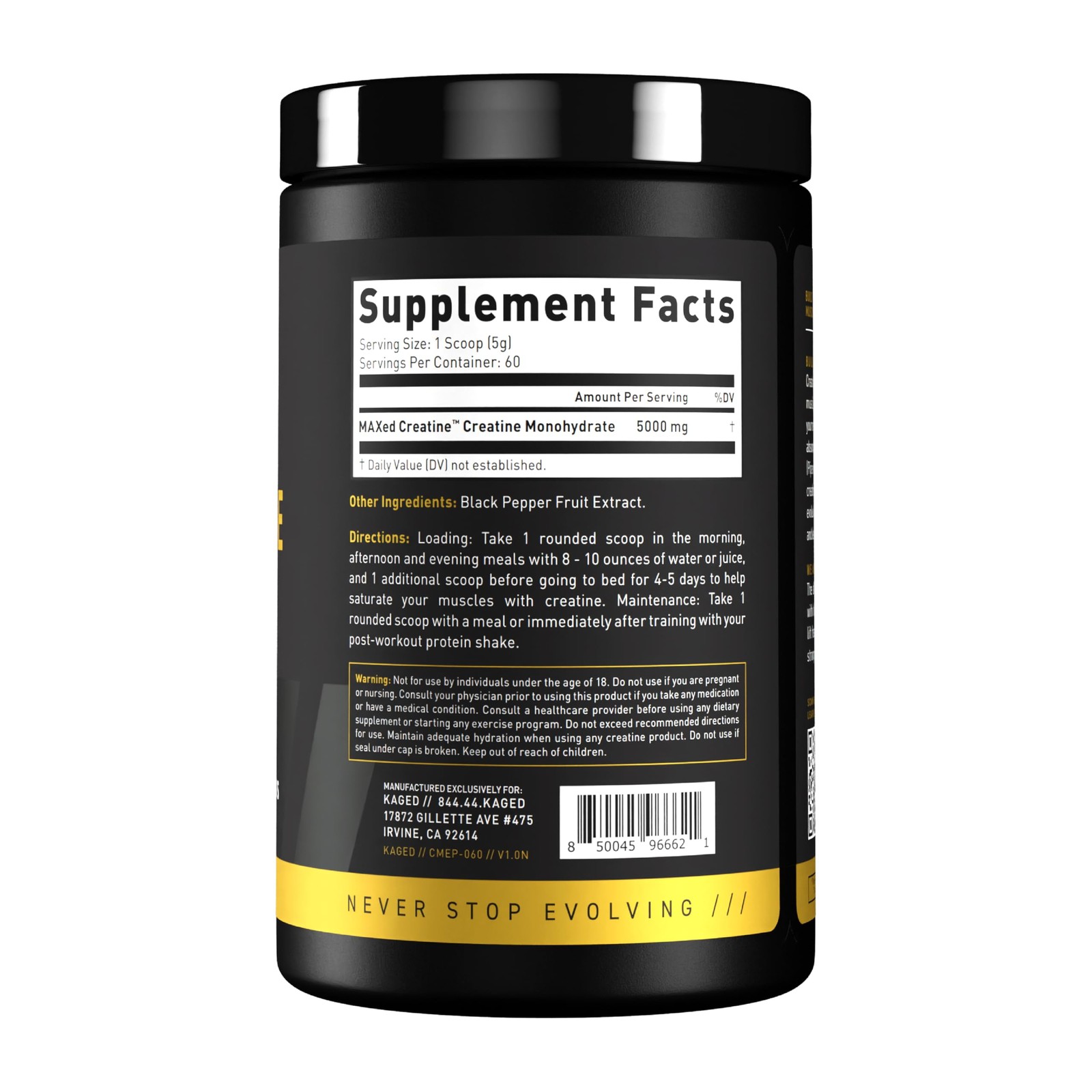 Kaged Creatine Monohydrate Elite Powder | 10.58 Ounce (Pack of 1), No Color