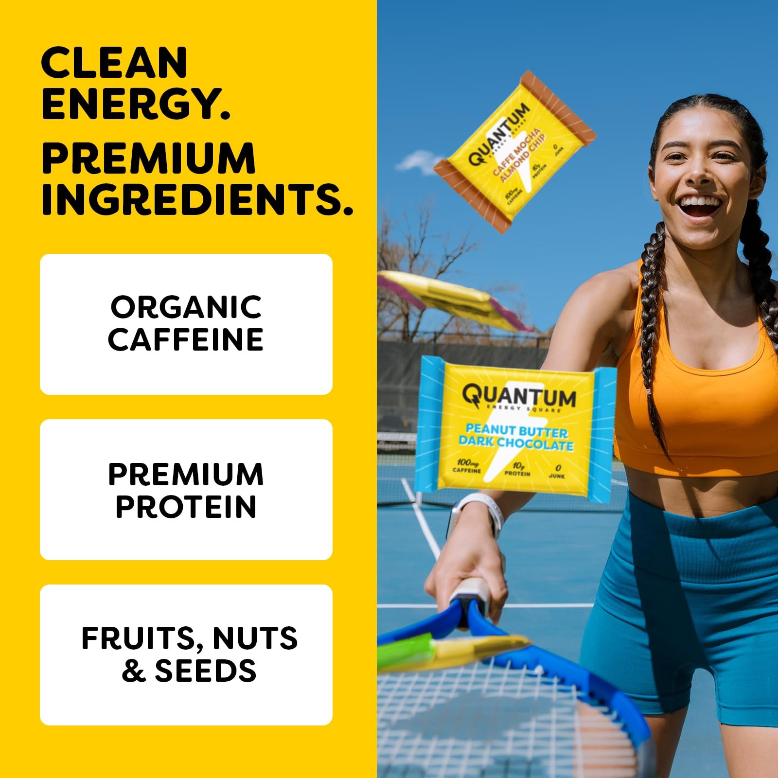 Quantum Energy Squares Quantum Energy Square Energy Bar 10G Protein. Delicious