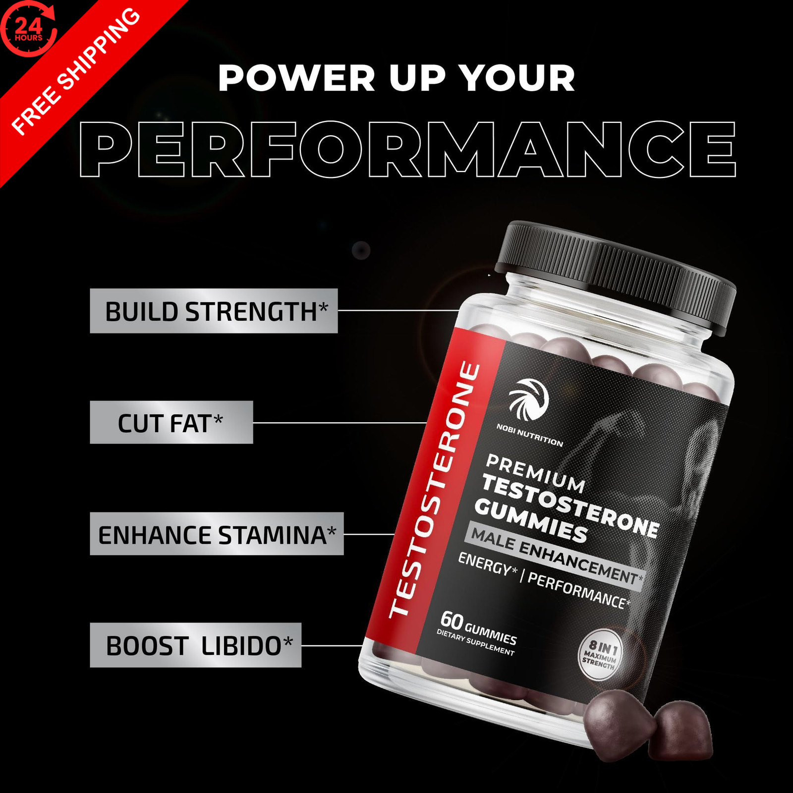 Testosterone Supplement for Men Muscle Growth, 60 Count (Pack of 1)