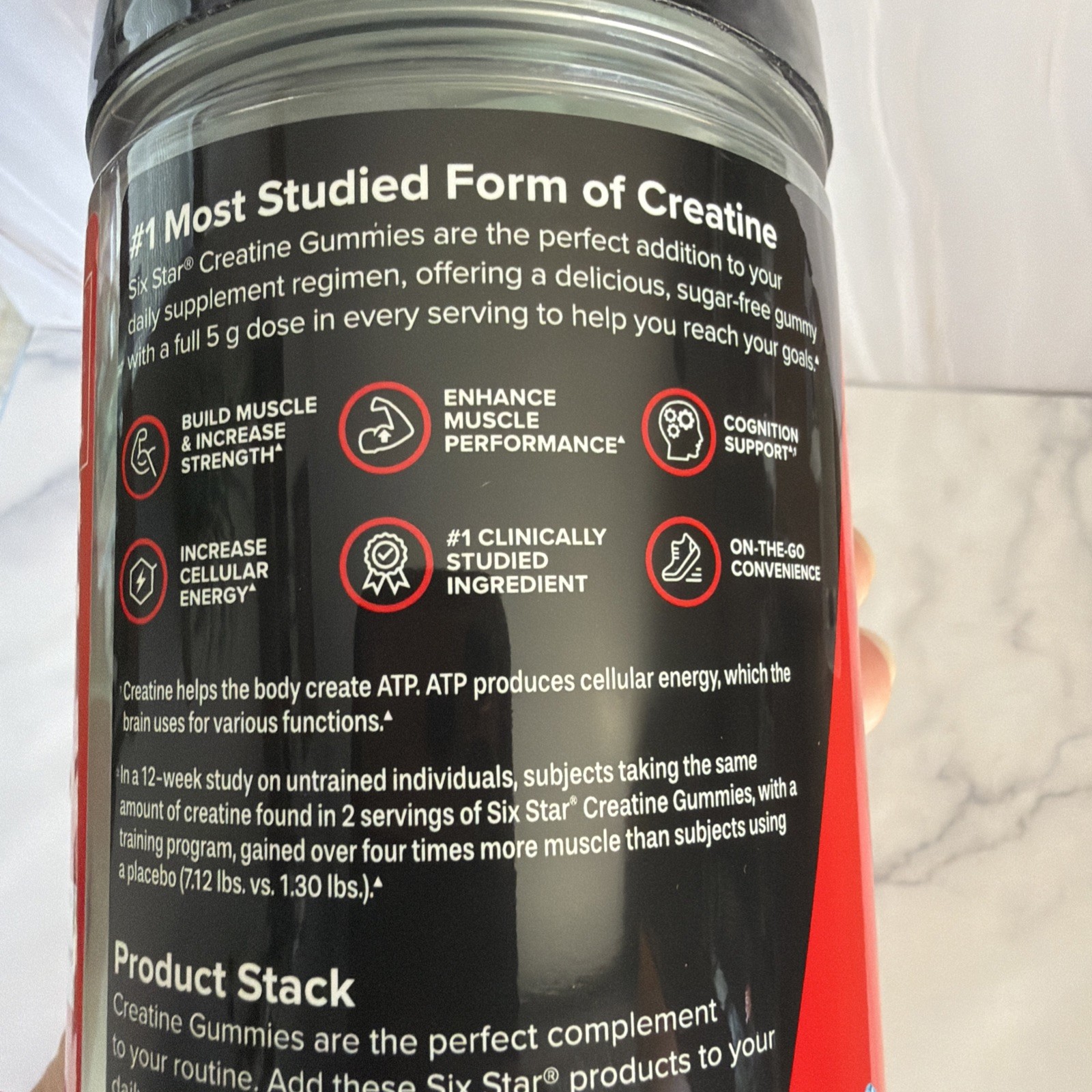 SIXSTAR Creatine Gummies 5g Monohydrate Sugar Free Blue Raspberry NEW SEALED
