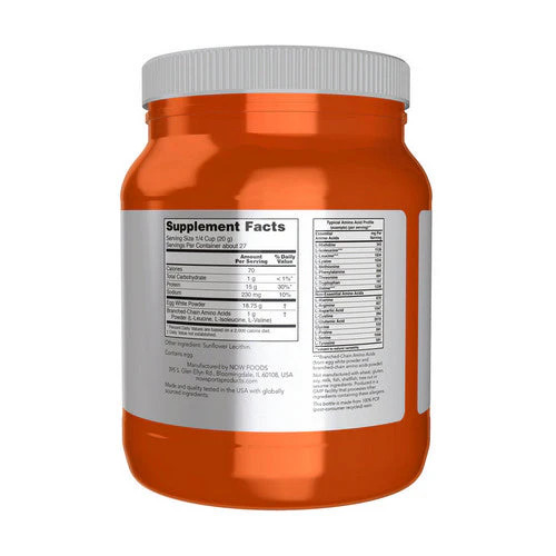 Eggwhite Protein Powder 1.2 Lb By Now Foods