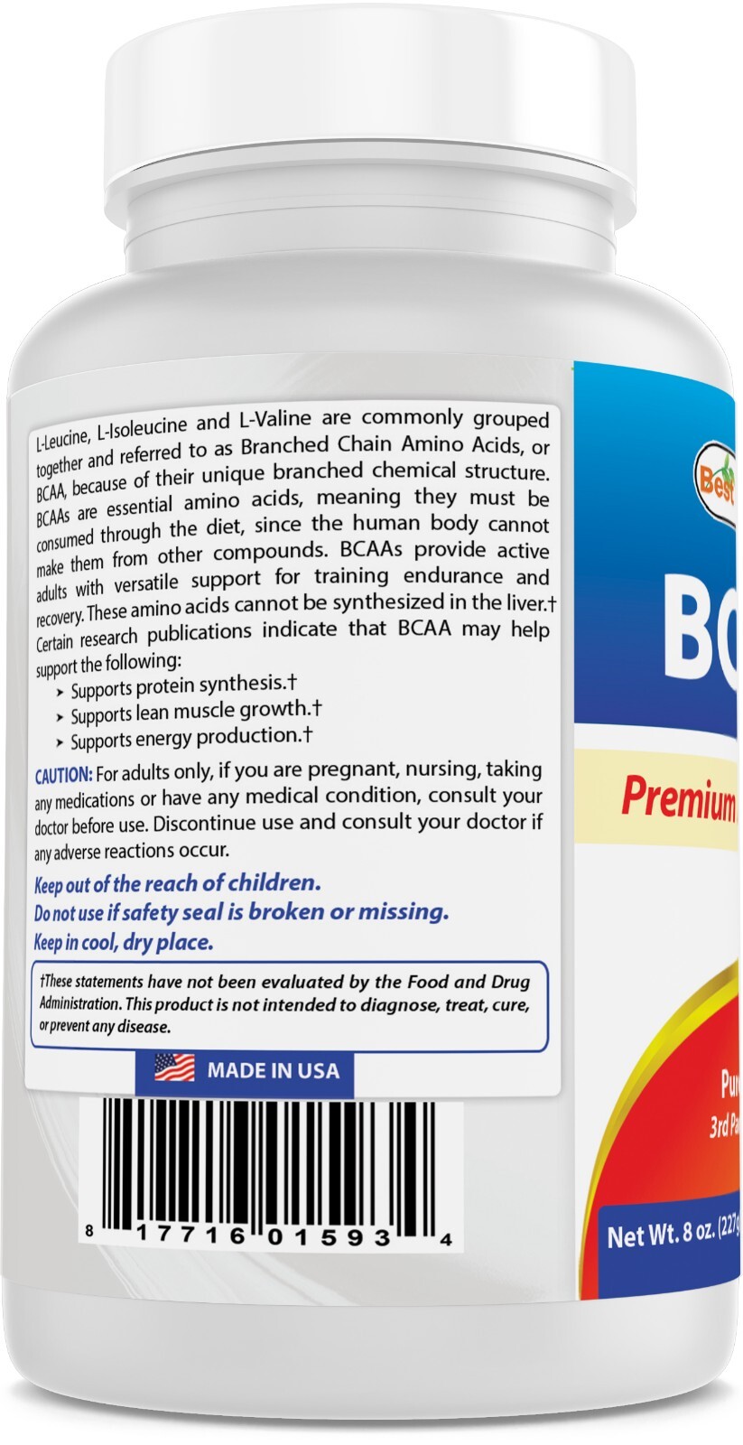 Best Naturals BCAA Powder 8 OZ – Muscle building