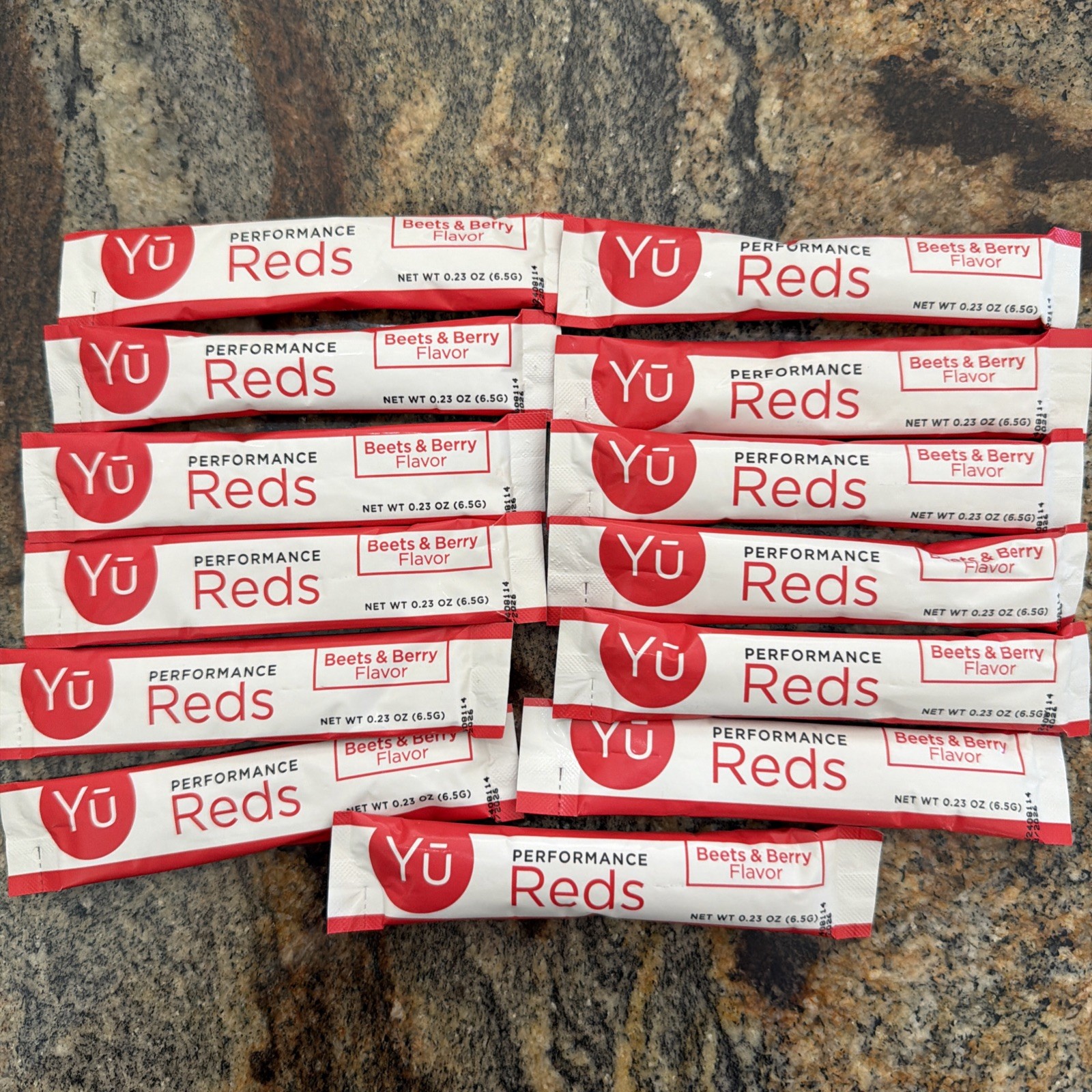 Yu Performance Reds Beets and Berry Flavor Exp 8/2026, 13 individual packets