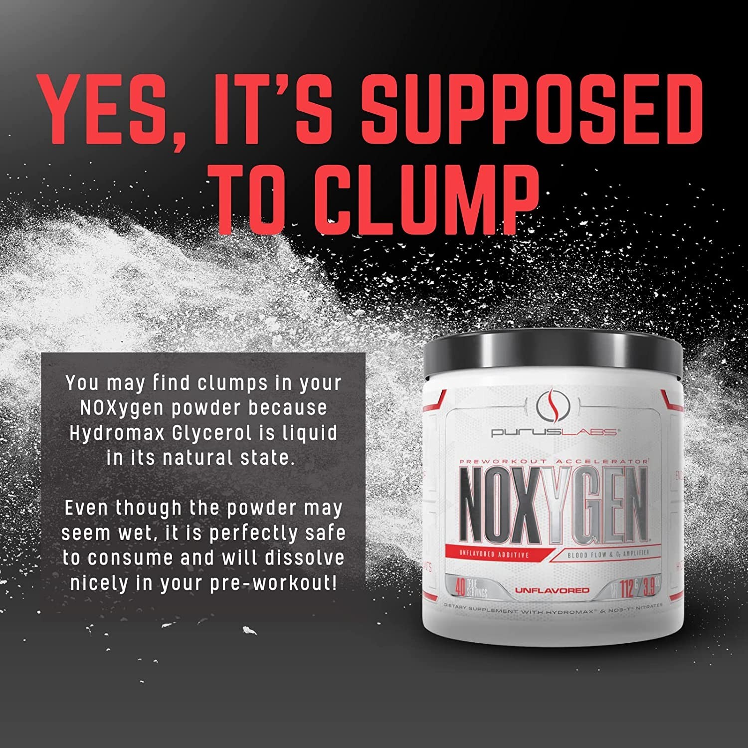 Purus Labs Noxygen – Unflavored Pre-Workout Accelerator, Nitric Oxide Booster