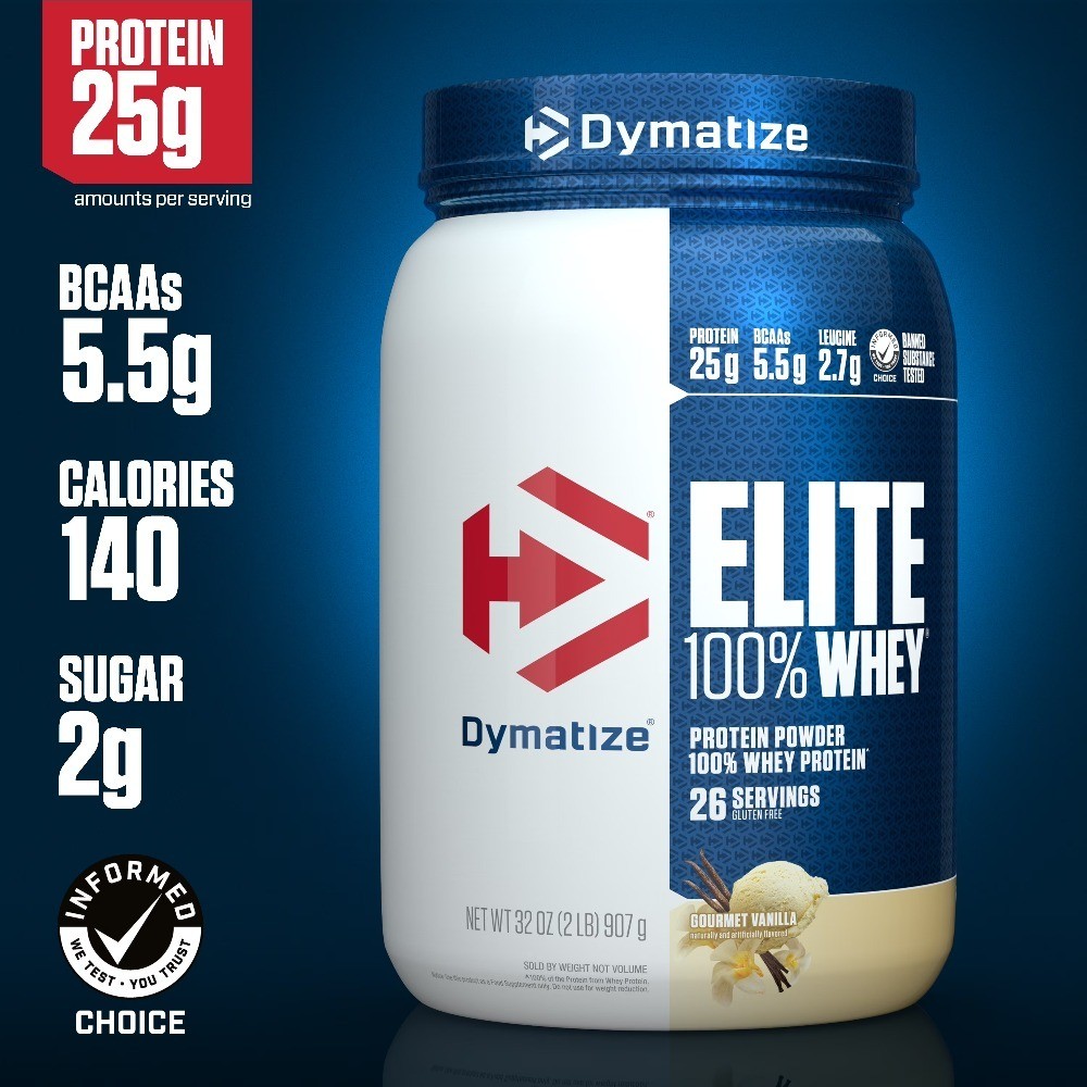 Premium 100% Whey Protein Powder Gourmet Vanilla Flavor 2 Pound Bag