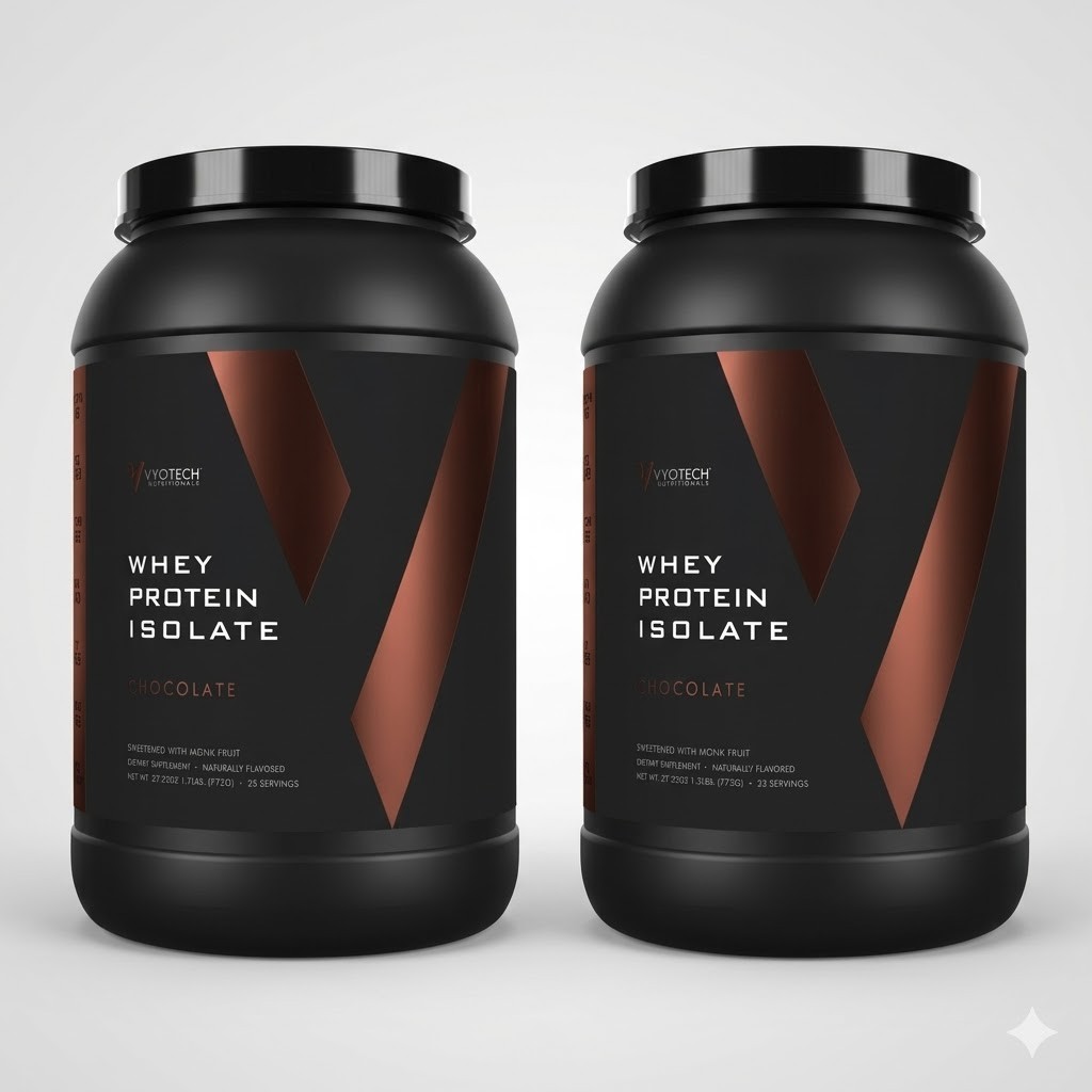 Chocolate Whey Protein Isolate 2 Pack Zero Sugar Monk Fruit Digestive Enzymes