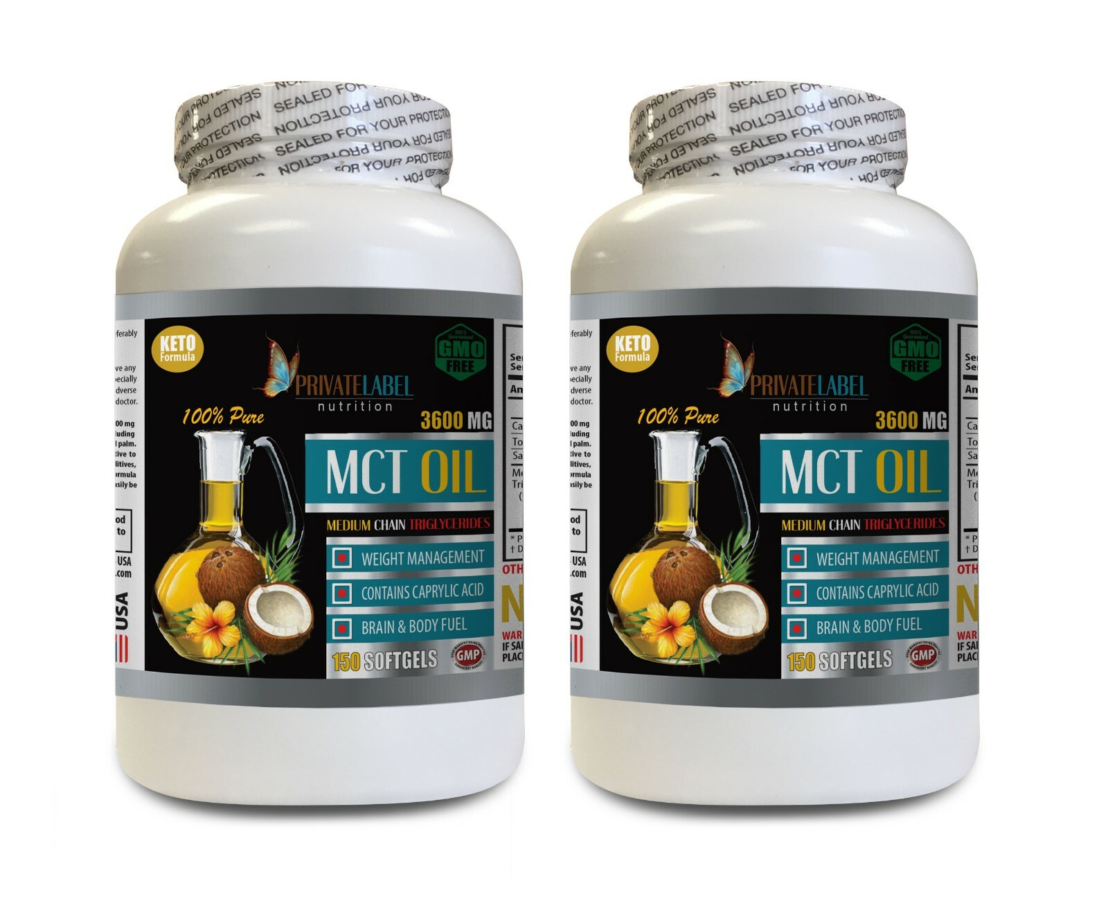 immune system pills – 100% MCT OIL – mct coconut oil 2BOTTLE