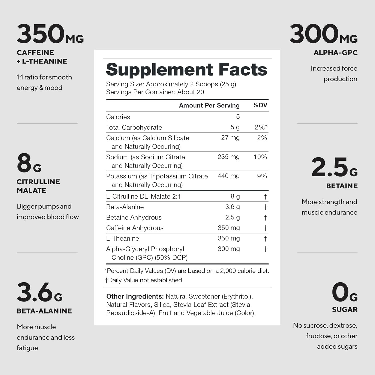 Legion Pre-Workout Drink – Fruit Punch 490 g/1.08 lbs Each (Pack of 3)