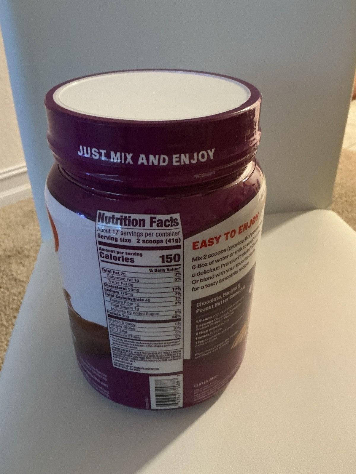 Premier Protein 100% Whey Protein Powder, Chocolate Milkshake Flavor, 24.5 oz